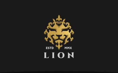 Logotipo de la cresta del león de la cabeza del león