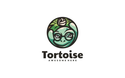Schildkröte einfaches Maskottchen-Logo