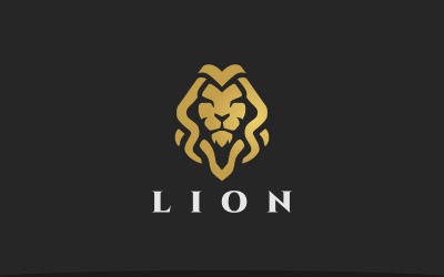 Современный шаблон логотипа головы льва