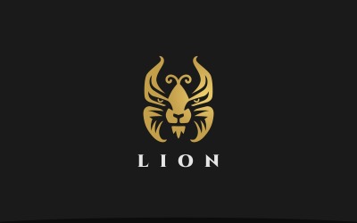 Elegantní Lion Butterfly Logo