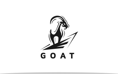 Mountain Rock Goat-Logo-Vorlage