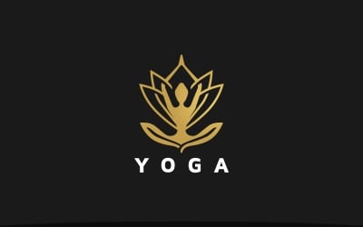 Yoga Lotus Meditation Logo Template