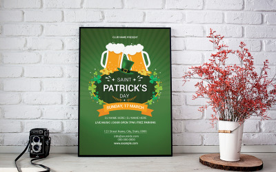 St. Patrick&amp;#39;s Day Party Flye Unternehmensidentitätsvorlage