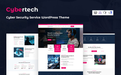 Tema WordPress responsivo para Cybertech-Serviço de segurança cibernética