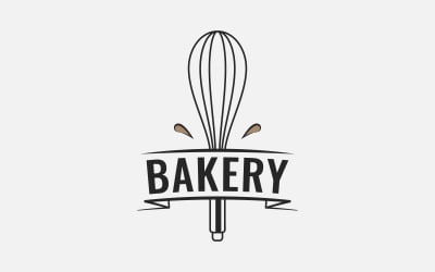 Bakery Logo With Whisk For Baking