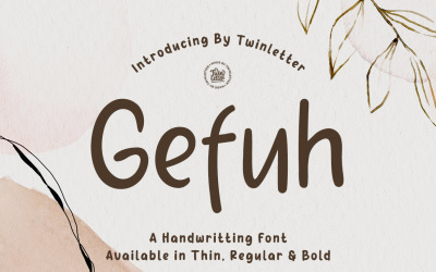 Gefuh - fuente manuscrita de belleza