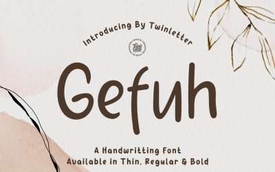 Gefuh - piękna odręczna czcionka