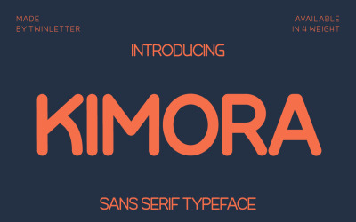 Kimora - 带有轻松而优雅的无衬线字体