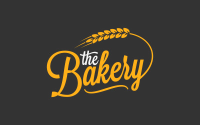 Logotipo de letras vintage de panadería