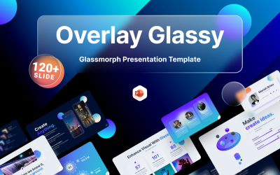 Overlay Glassy Glassmorph Шаблон PowerPoint
