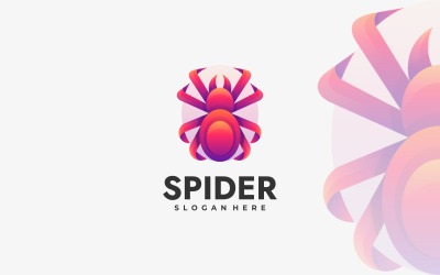 Павук градієнт барвистий логотип