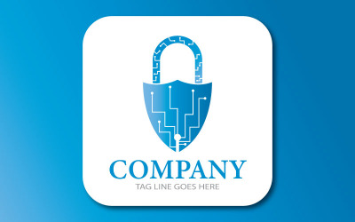 Logotipo de segurança cibernética e digital