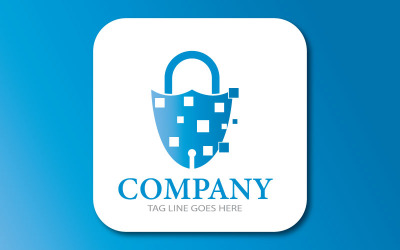 Logotipo de seguridad digital para negocios y empresas