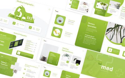 Medische groene PowerPoint-sjabloon