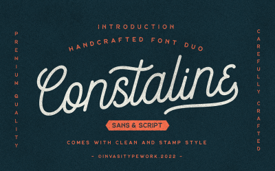 Constaline - Monoline Script i Sans