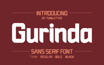 Gurinda Cool Sanserif-lettertype