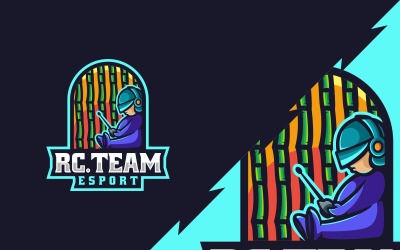 Logotipo del equipo de deportes electrónicos y deportes