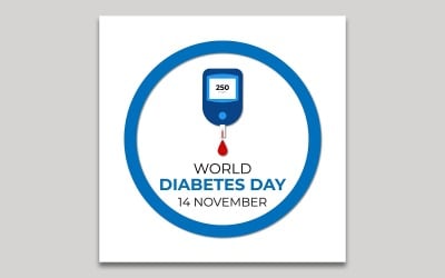 Diseño plano del día mundial de la diabetes
