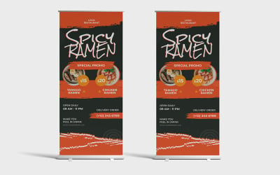 Food Roll Up Banner Template