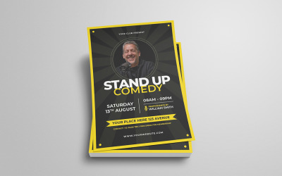Szablon ulotki w stylu stand-up