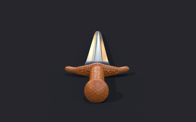 3D Sword Game Ready Низкополигональная модель