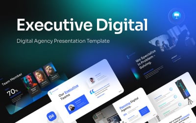 Executive digitális modern többcélú vitaindító sablon