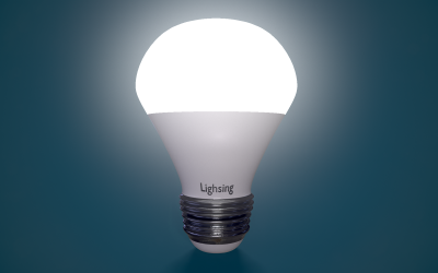 LED-Glühbirne Low-Poly-3D-Modell
