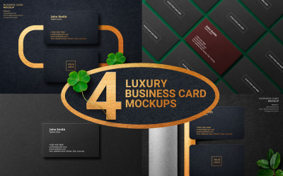Modello di progettazione mockup per biglietti da visita di lusso