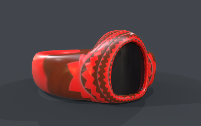Modelo de anel 3D pronto para jogo Lowpoly