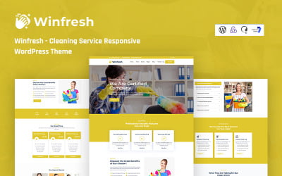 Winfresh — адаптивная тема WordPress для службы уборки