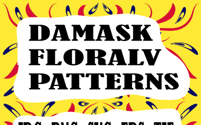 Floral Folk Damask Pattern bv