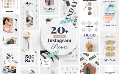 Bunte kreative Instagram-Geschichten