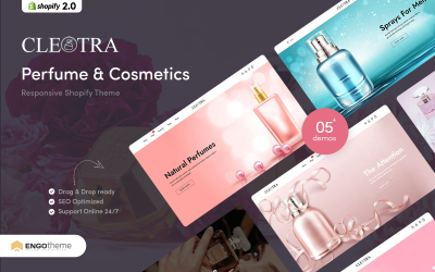 Cleotra - Motyw Shopify na perfumy i kosmetyki