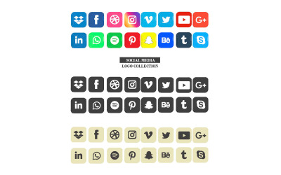 Illustratie van sociale media-logo&amp;#39;s