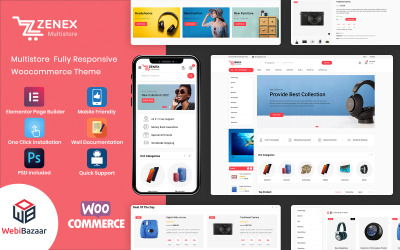 Zenex - багатоцільова тема WooCommerce для електронної комерції