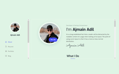 Adil - Шаблон цільової сторінки персонального портфоліо та резюме/CV