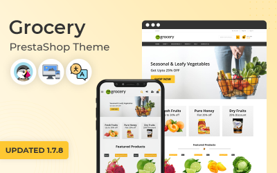 Grocery - Премиальная тема продуктового магазина Prestashop