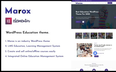 Marox - Akademisyenler ve Eğitim LMS WordPress Teması