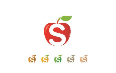 S Letter Apple Logo Template