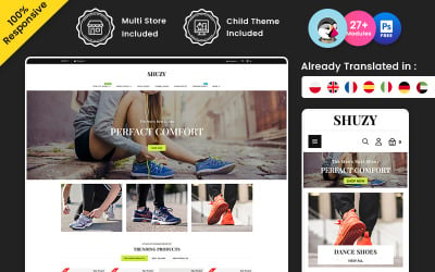 Shuzy - Магазин обуви и обуви Многоцелевой шаблон PrestaShop