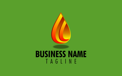 Drop Design Logo With Warm Color Gradients