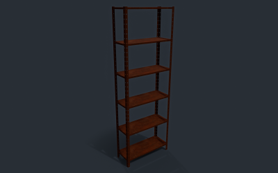 Estante de metal Modelo 3D Low-poly
