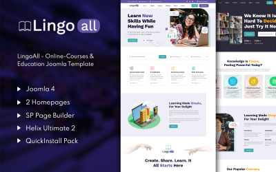 LingoAll - онлайн-курси та освіта Шаблон Joomla 4