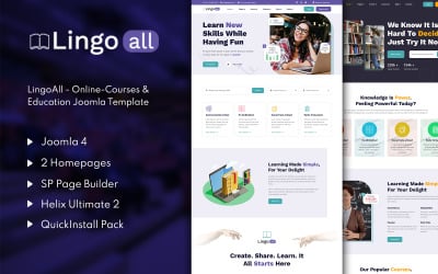 LingoAll - Online Courses &amp;amp; Education Joomla 4 Template