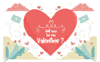 Valentine&#039;s Day Background Illustration