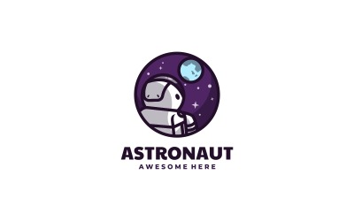 Astronot Maskot Logo Tarzı