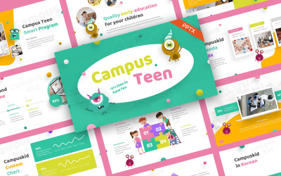 Campus Teen Education Шаблон PowerPoint