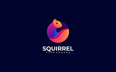 Eekhoorn gradiënt kleurrijk logo