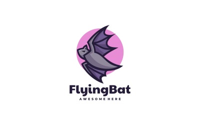 Flying Bat Simple Mascot Logo