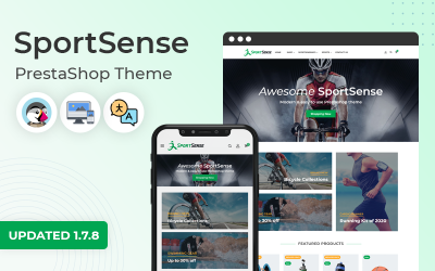 SportSense - багатоцільова адаптивна тема Prestashop